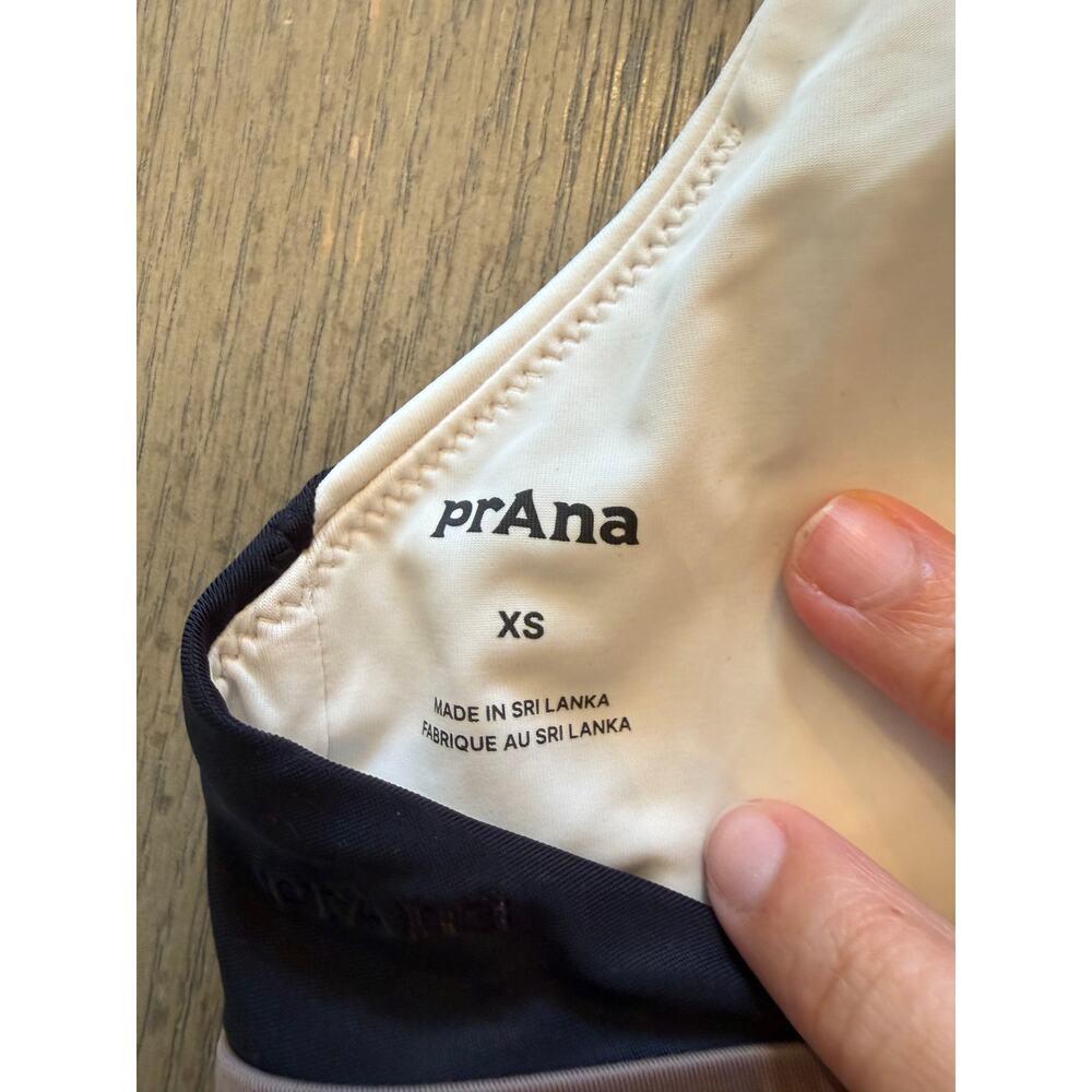 Prana Women's White Brown Baja Bound Adjustable Swim Top Size XS - Picture 4 of 6